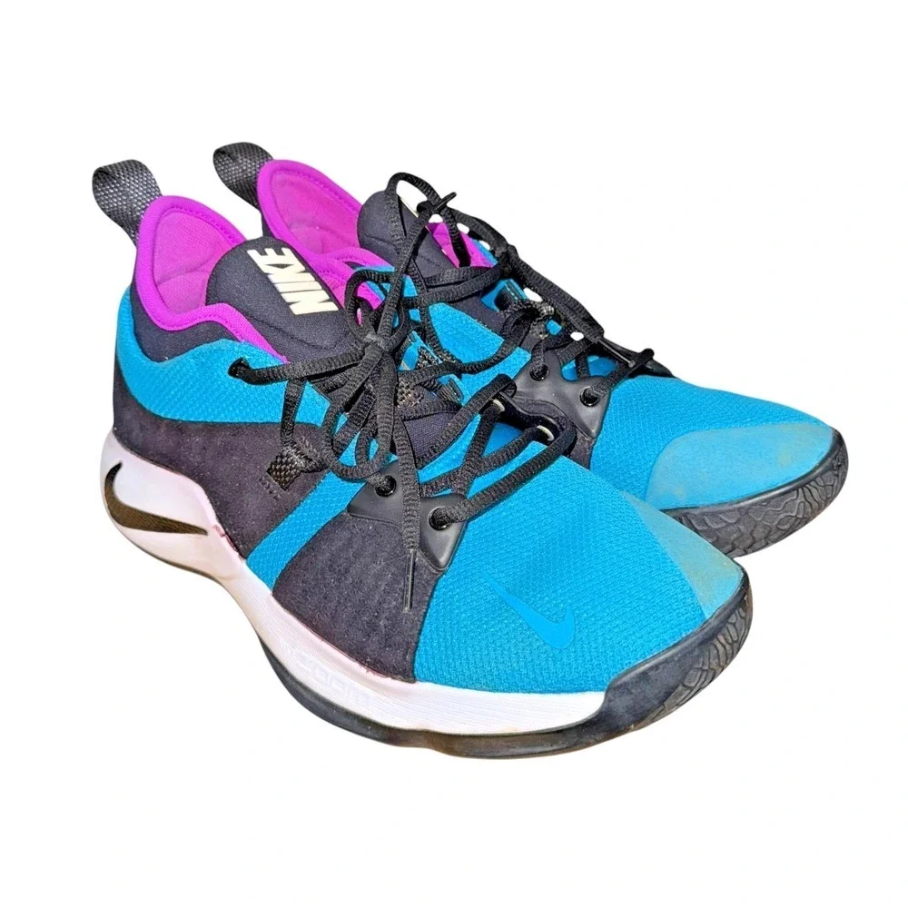 Nike PG 2 Basketball Shoes Mens 10 Pre-Owned Blue Lagoon Paul George‎ AJ2039-402